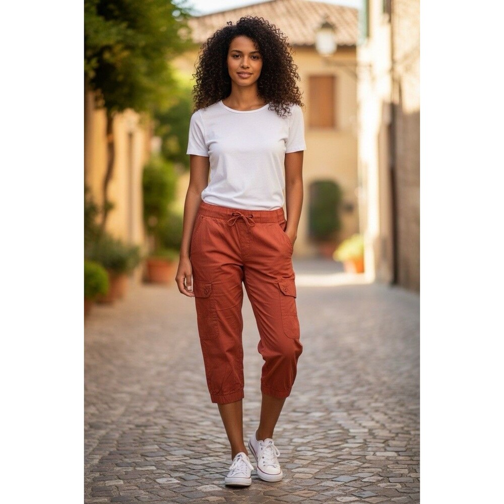 Evolution By Design Women’s Coral Cargo Jogger Pants Size M Summer Spring